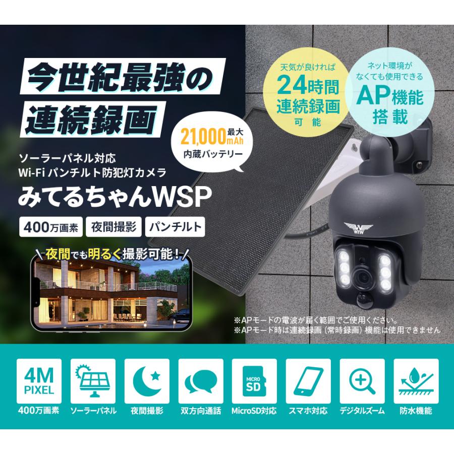 WTW 塚本無線 防犯カメラ 防犯カメラ アンテナ内蔵 1インチ 400万画素