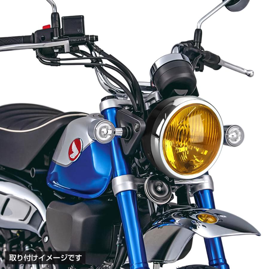 バイク ミニ ヘッドライト イエローレンズ エイプ モンキー ゴリラ 4