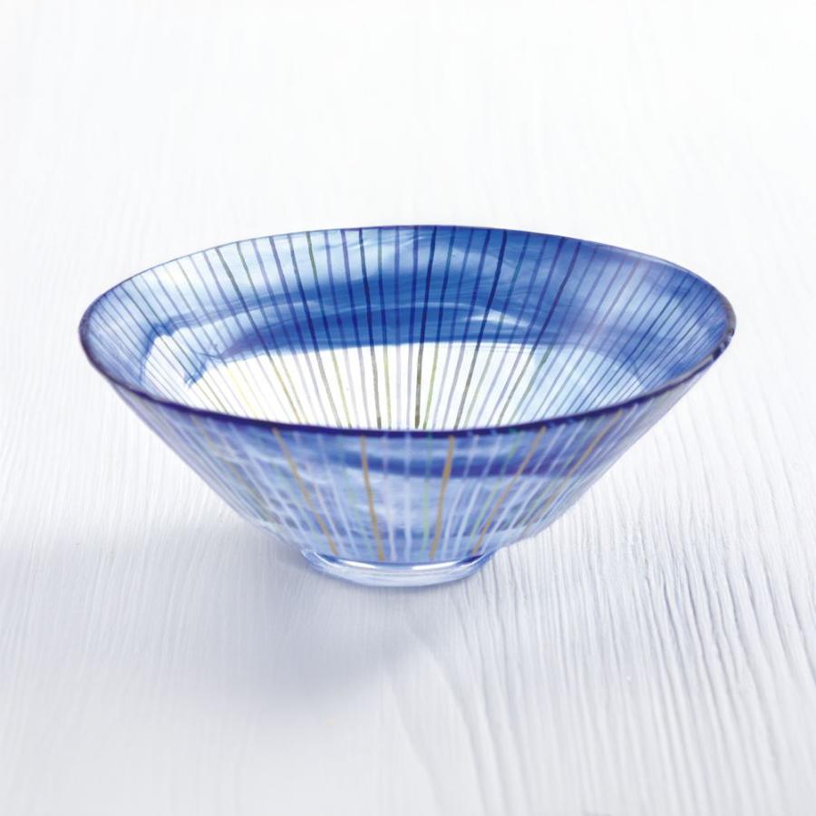 ガラス 抹茶碗 平茶碗 義山 瑠璃 木賊 超耐熱ガラス製 山岡善高作