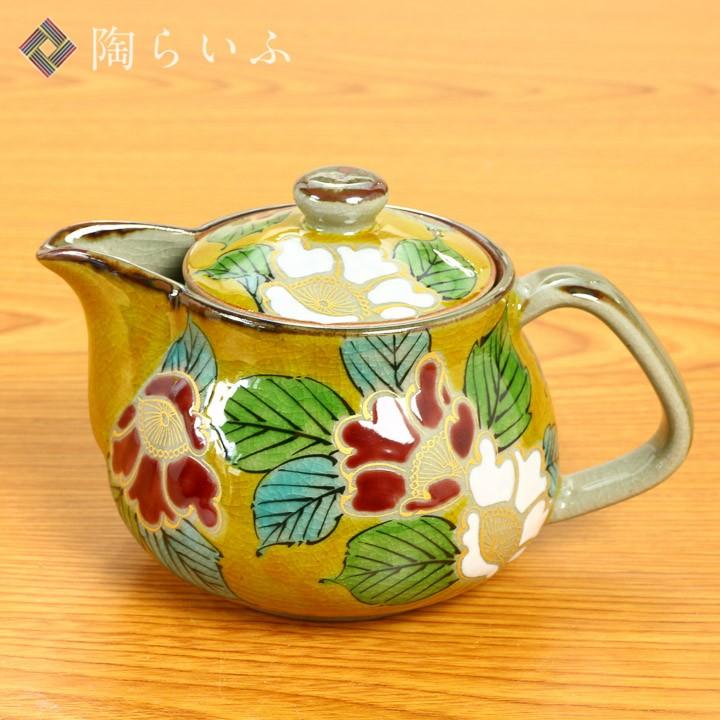 九谷焼 中ポット 吉田屋山茶花 / 美山窯 急須 人気 ギフト 09-126