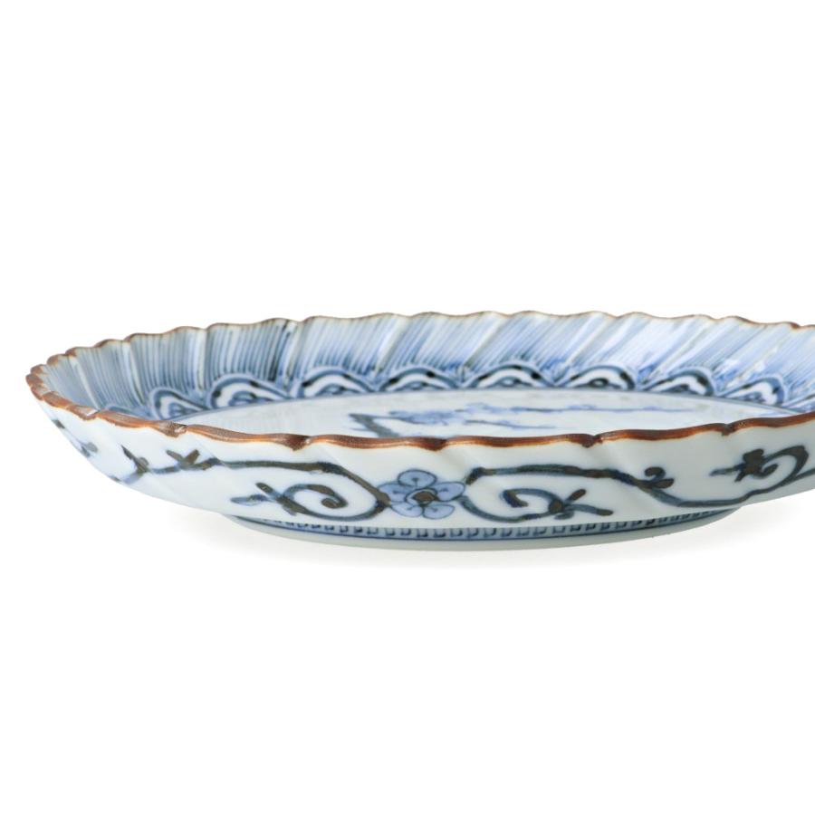 九谷焼 取皿揃 藍九谷梅鳥図 / 山本長左 ｜ 皿 中皿 17cm 5枚セット