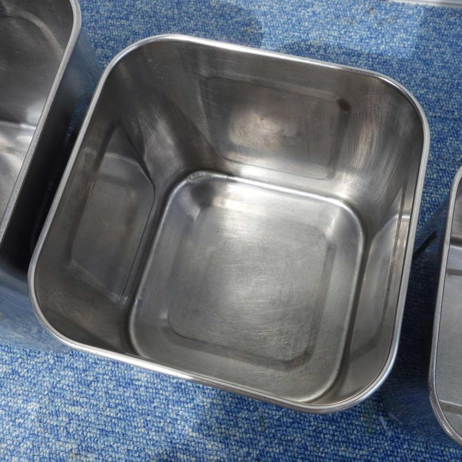 YUKIWA（ユキワ） 送料無料 ◇ ステンレス 角型 キッチンポット 深型 4