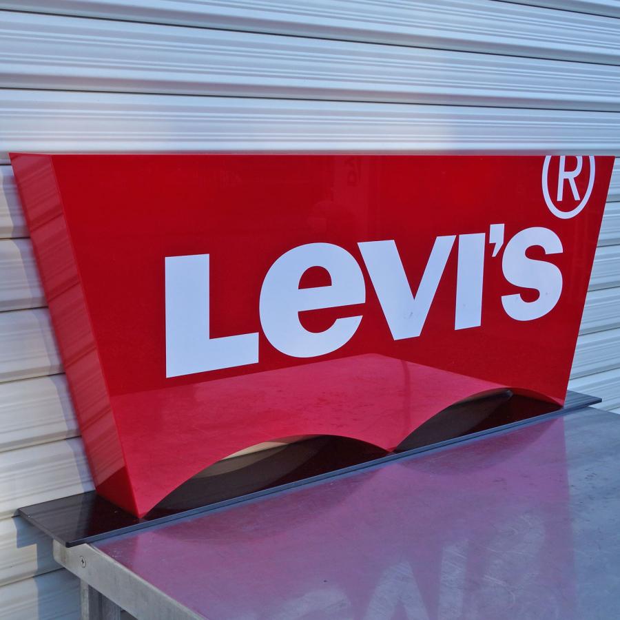 送料無料 ◇ LEVI'S 立体アクリル看板 両面 幅800×奥行100×高さ334mm