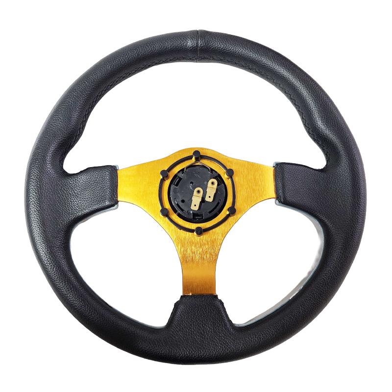 展示品良品特価！】PCD70mm規格 32cm 小径ステアリング 金/銀/黒（表