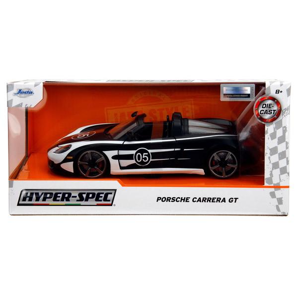 JADA TOYS 1/24 2005 ポルシェ カレラ GT ブラック/ホワイト 完成品