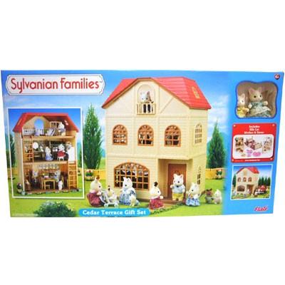 関東 中部 送料無料】海外版シルバニア Cedar Terrace Gift Set 3階