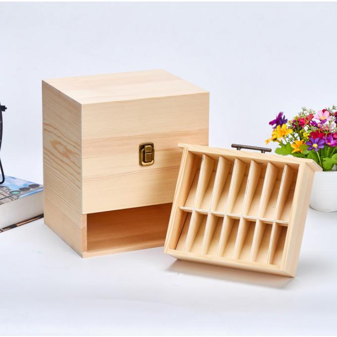 木製 収納 ボックス アロマオイル エッセンシャルオイル 口紅
