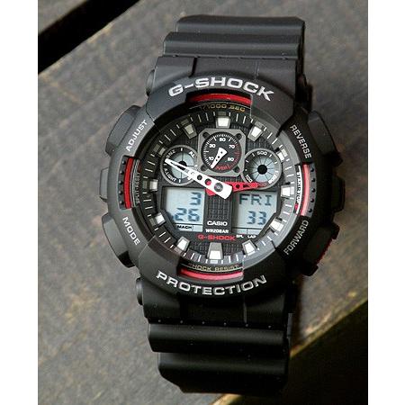 G-SHOCK Gショック ジーショック ブラック レッド 黒 赤 GA-100-1A4