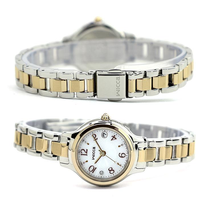 wicca（ウィッカ） シチズン レディース ソーラーテック電波 メタル