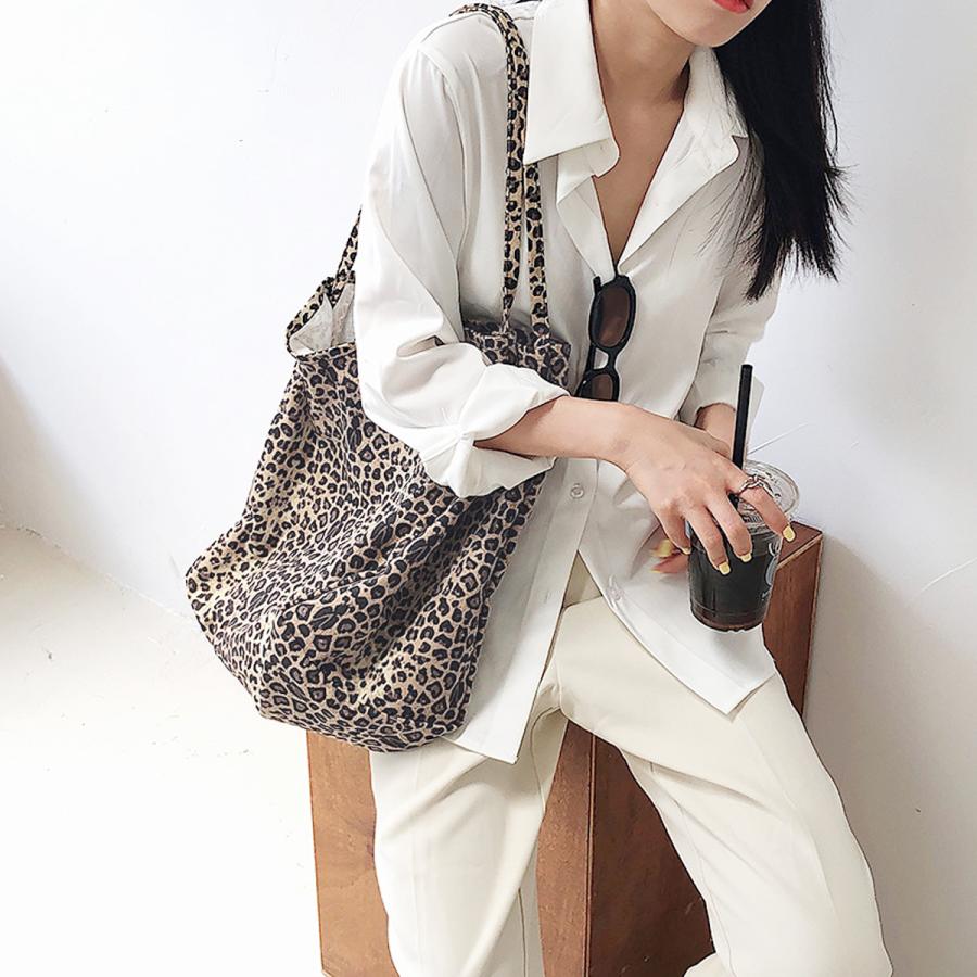トートバッグ 大きめ a4 レオパード柄 ヒョウ柄 レディース メンズ