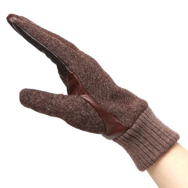 HARRIS TWEED（ハリスツイード） 手袋 レディース スマホ対応 ブラウン