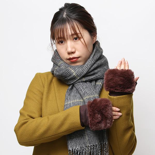 KURODA（クロダ） 手袋 指なし レディース ハンドウォーマー ダーク