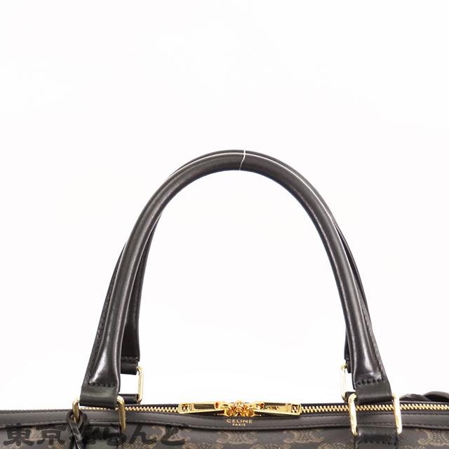 CELINE（セリーヌ） ミディアム トラベルバッグ 黒 カーフ トリオンフ