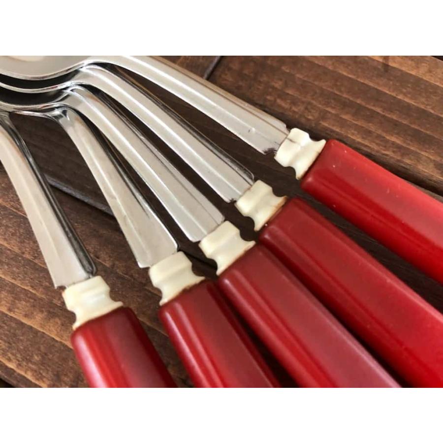 ヴィンテージ ベークライトカトラリー 赤 3本セット : Tom-nuy - 通販