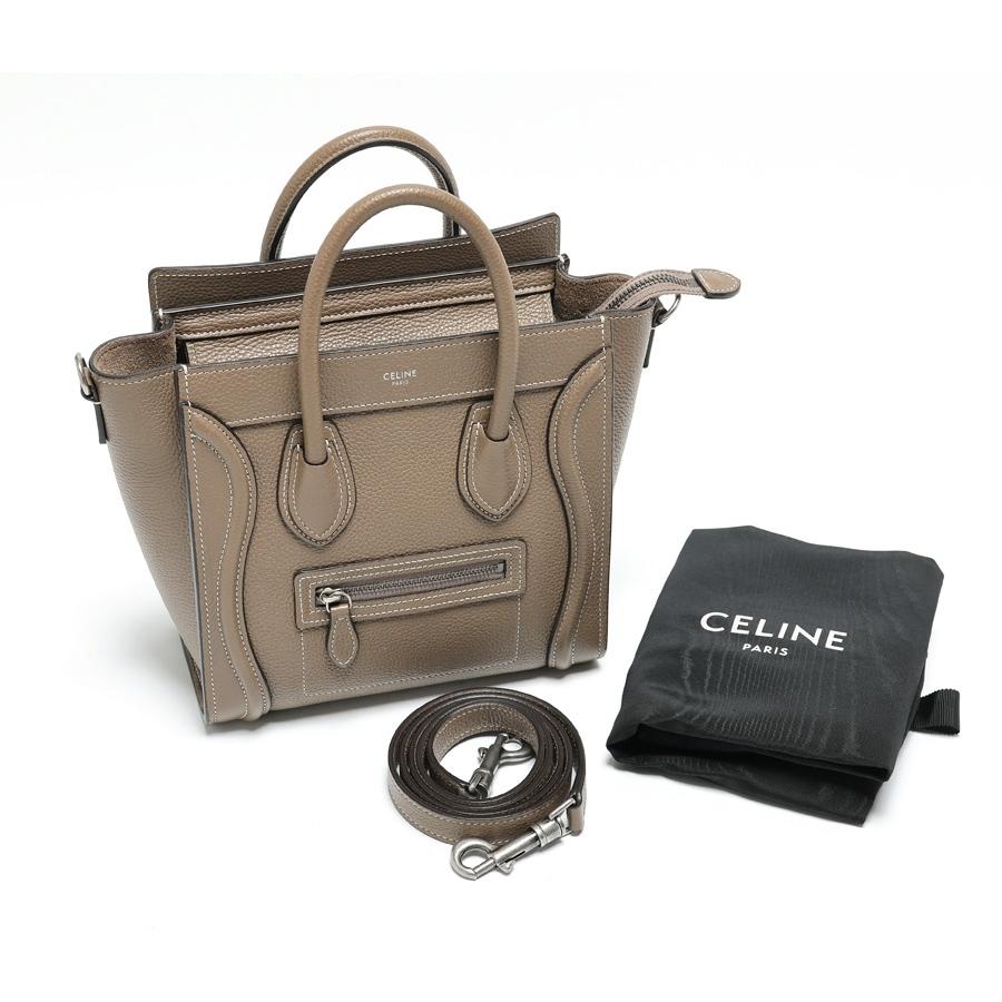 CELINE（セリーヌ） ラゲージ ナノ 189243DRU.09SO ドラムドカーフ