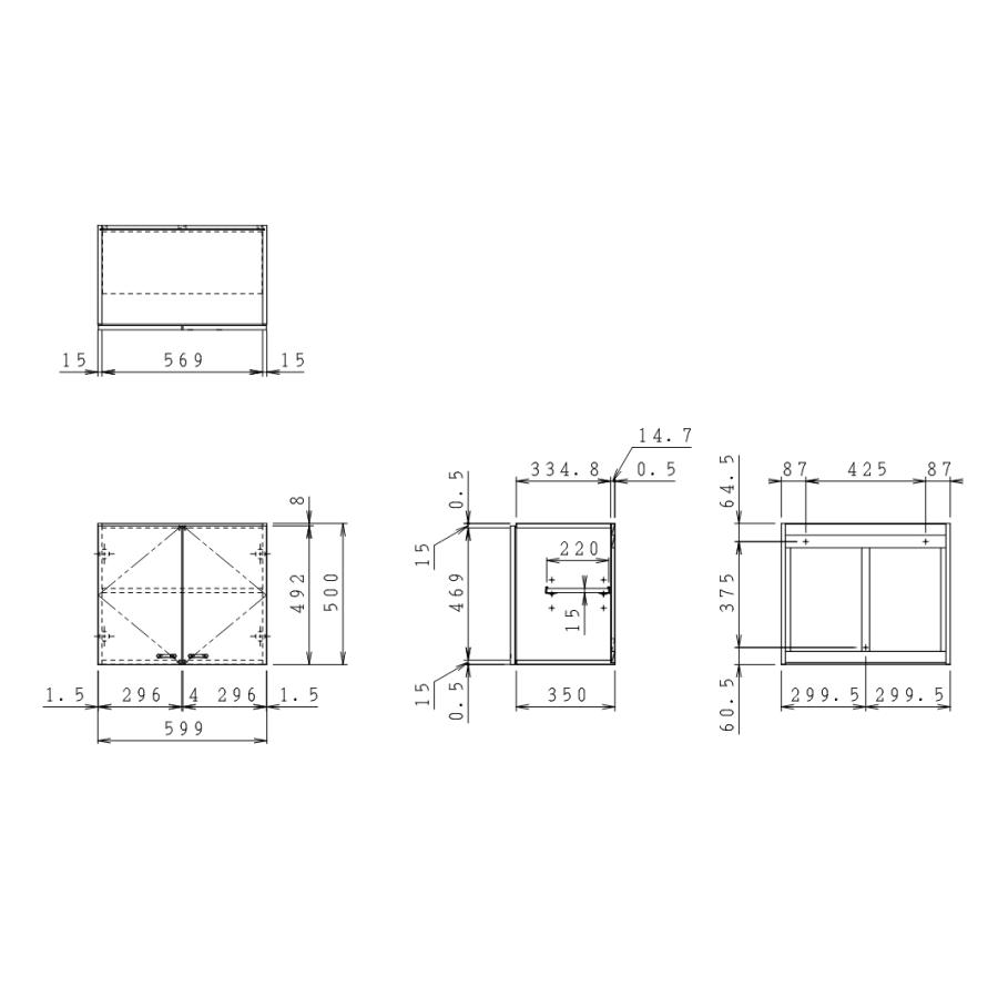 メーカー直送クリナップ クリンプレティ ショート吊戸棚W600 WGTS-60