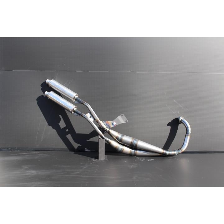 ORM製 カワサキ KSR80用 右2本出しチャンバー 2St 自社工場製造