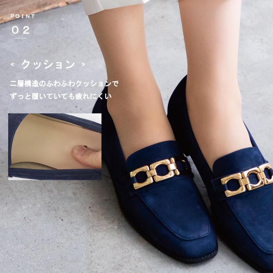 SCORPIO】 大きめ ビット 付き ローファー レディース ブラック 白