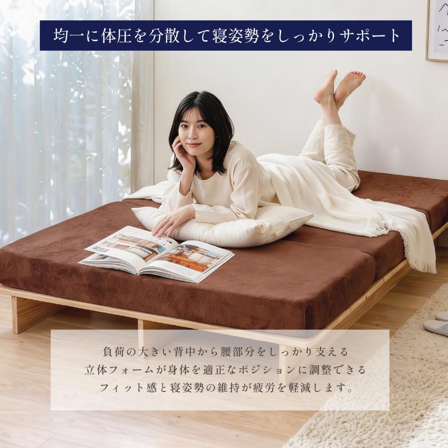 マットレス 折りたたみ シングル 三つ折り ベッドマットレス 純高反発