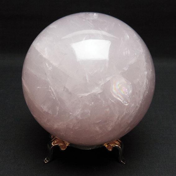 1.2Kg ローズクォーツ 丸玉 94mm スフィア 置物 原石 一点物 [送料無料