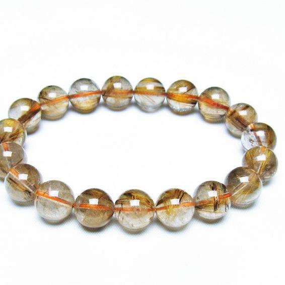 タイチンルチルクォーツ ブレスレット 11mm 一点物 [送料無料] 111