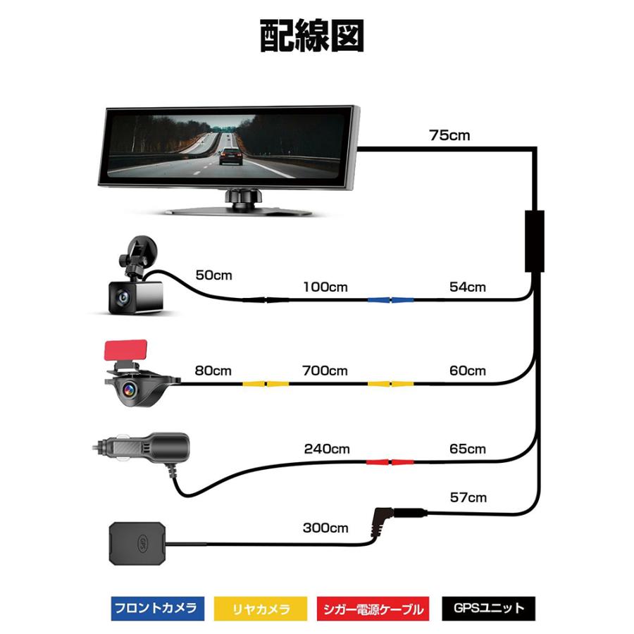 ドライブレコーダー ドラレコ 前後カメラ 2カメラ ナイトモニター 駐車