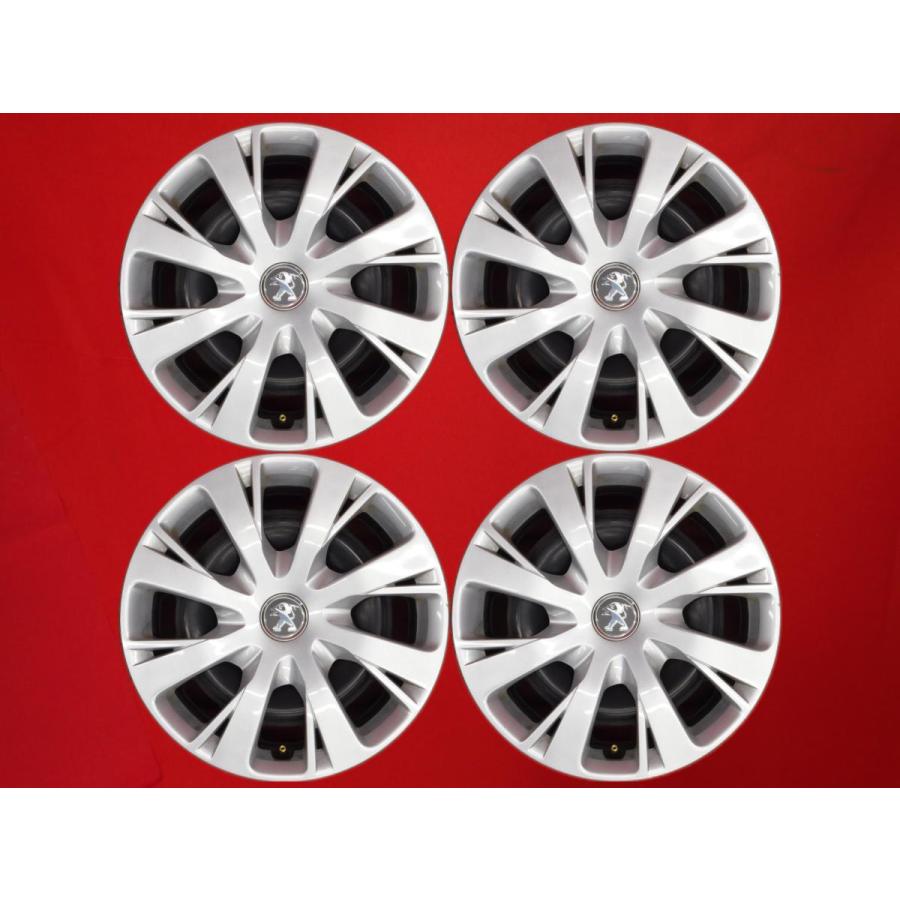 激安 4本セット】プジョー 208 純正 スチール 鉄ホイール 鉄チン 中古