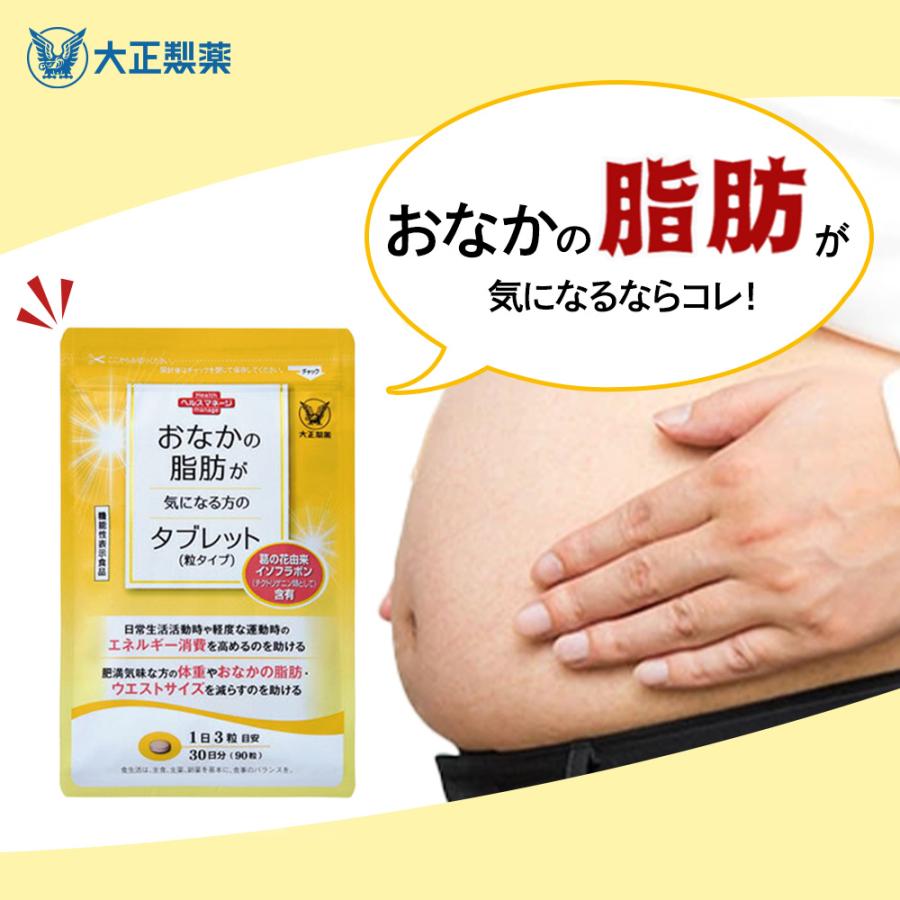 大正製薬 おなかの脂肪が気になる方のタブレット 粒タイプ 1袋 90粒