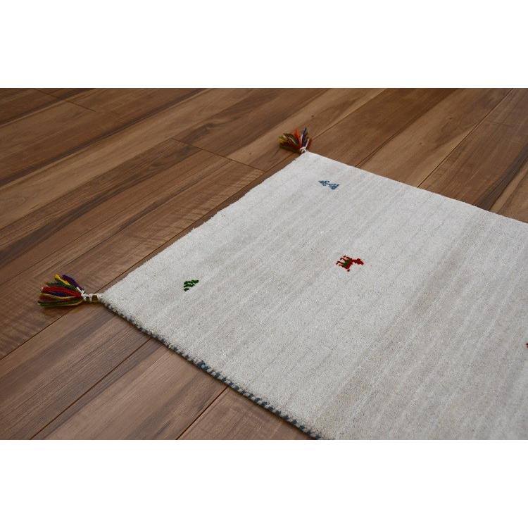 ギャベ ギャッベ ラグ 玄関マット マット 45×75 ウール 絨毯 インド
