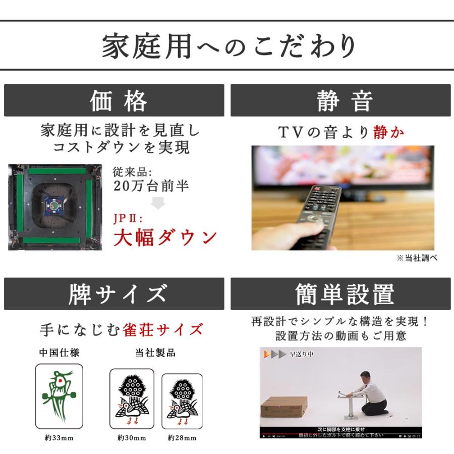 家庭用全自動麻雀卓 麻雀卓 AMOS JP2 座卓兼用タイプ アフターサポート