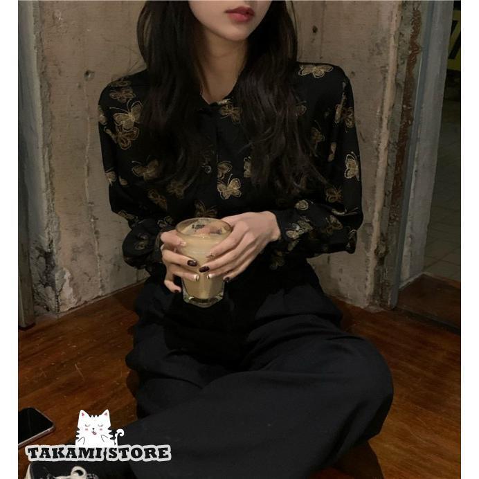 柄シャツ 襟付き シャツ ブラウス 長袖 トップス レディース 春 秋 20