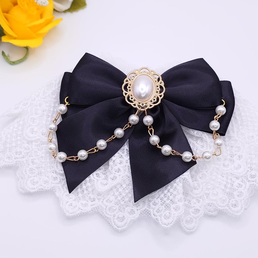 お袖留め レースカフス カフス飾り 付け袖 ロリータ レース パール