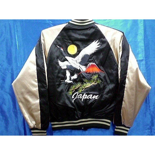 スカジャン 鶴に富士 日本製本格刺繍 : takafuku1915 - 通販 - Yahoo