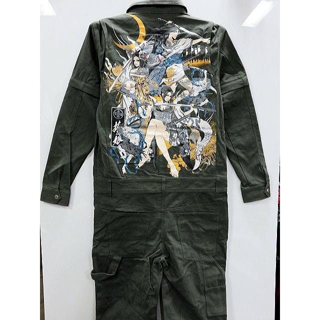 抜刀娘 絡繰魂 和柄 つなぎ 三人衆天下布武 オールインワン カラクリ魂