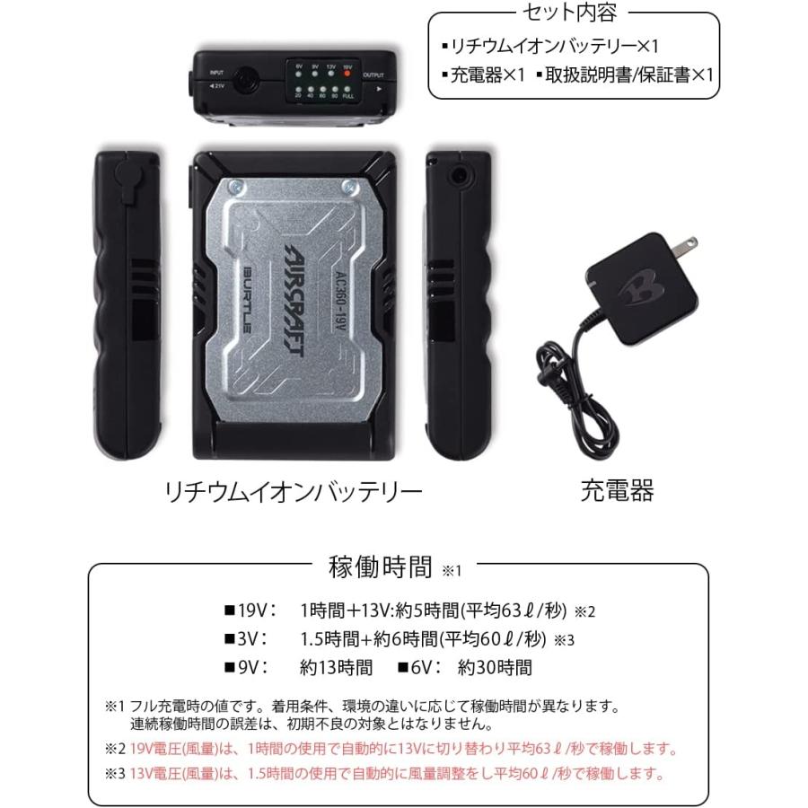 BURTLE（バートル） ハニーピンクファン+新型19V黒バッテリセット