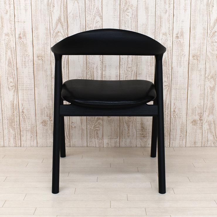 ダイニングチェア アームチェア 1脚入り 完成品 tom-ch-351bk ブラック