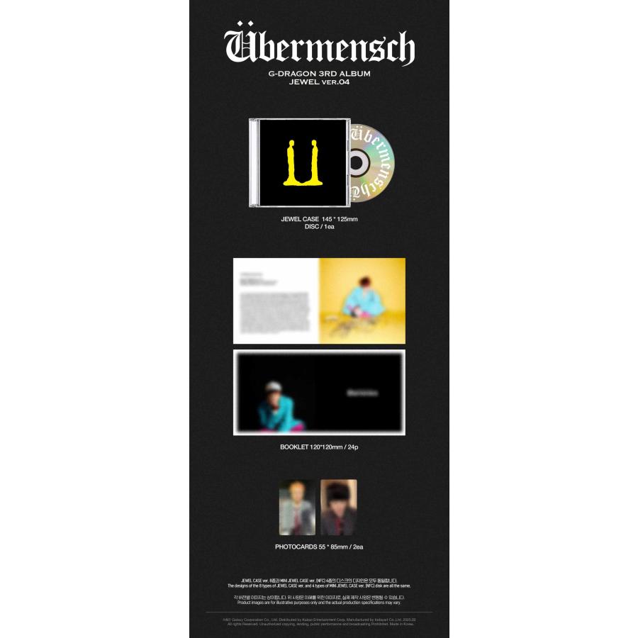 25/2/26 韓国発売】G-DRAGON ジードラゴン 3RD Ubermensch 3集