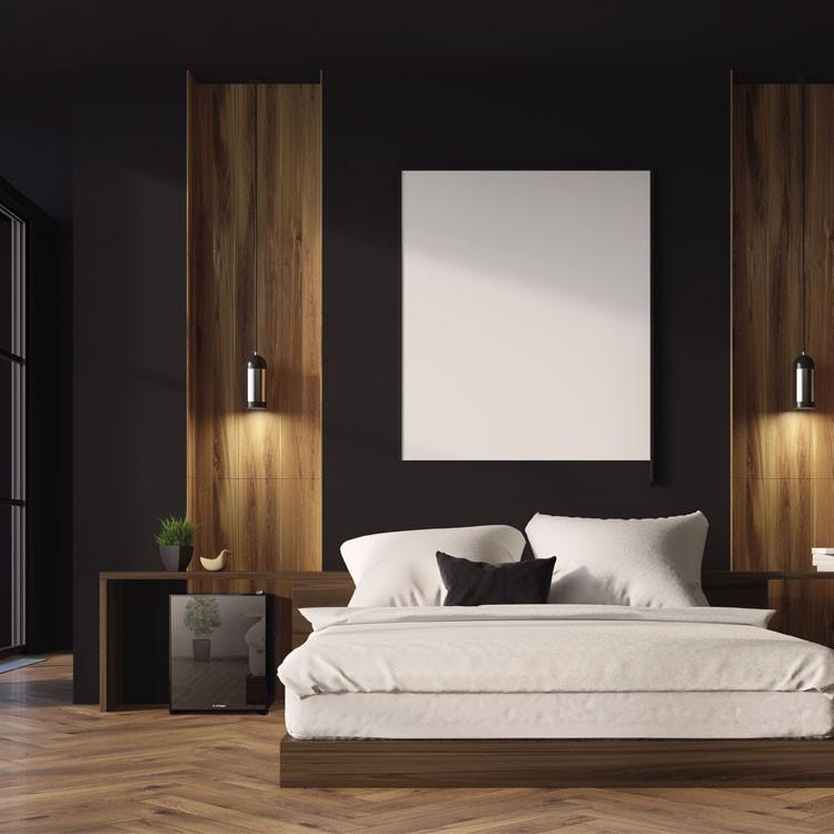 1ドアミラーガラス冷蔵庫 40L ブラック AR-40L01MG A-Stage (D