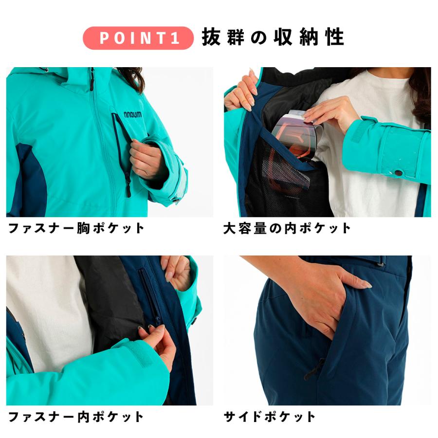 NNOUM スキーウェア レディース スノーウェア スノーボードウェア