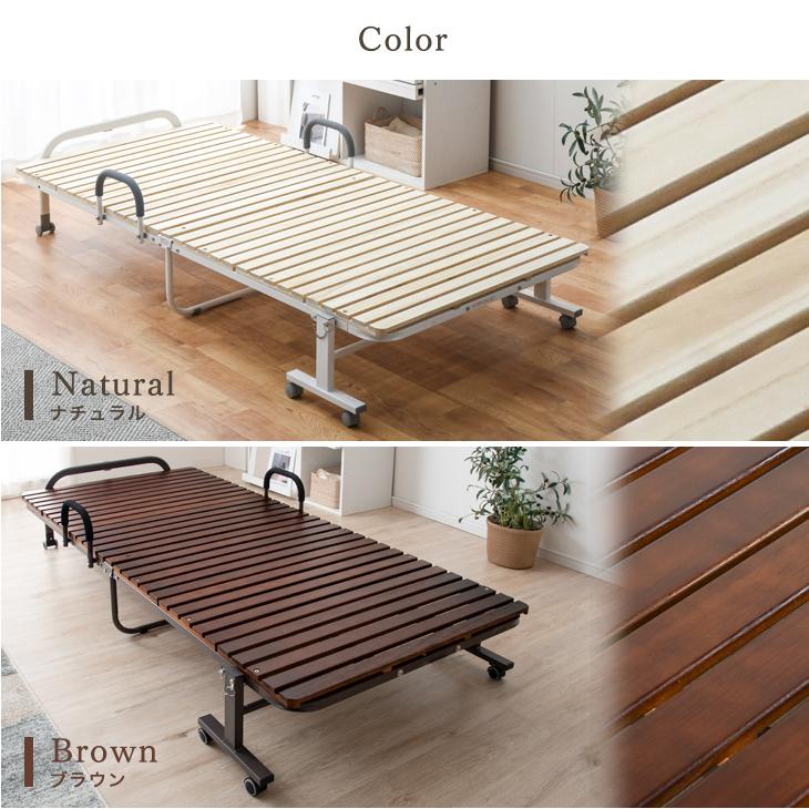 タンスのゲン 折りたたみベッド ベッド シングル 簡易ベッド 桐 すのこ