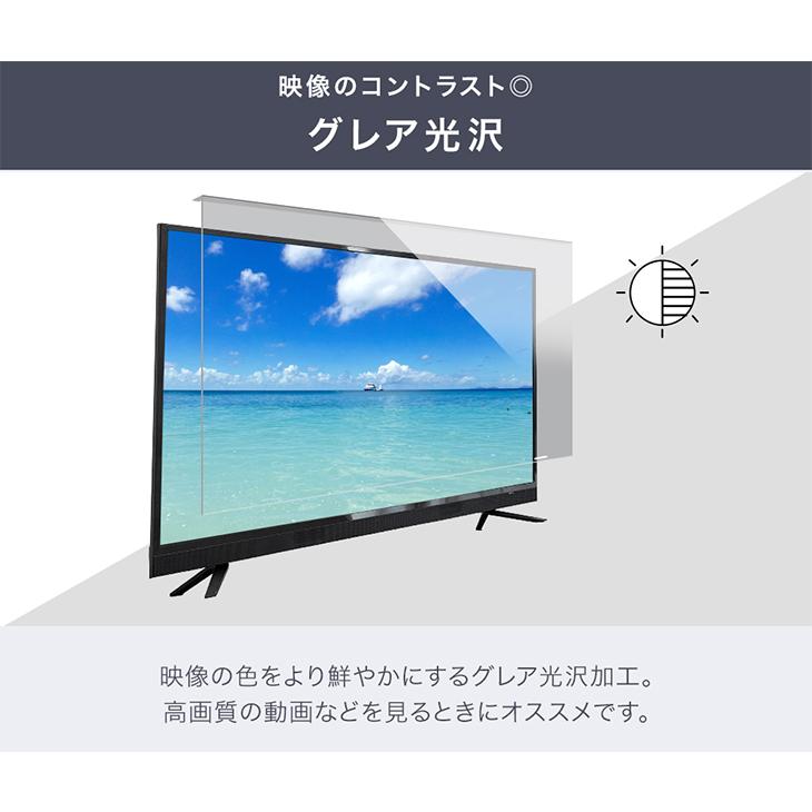 液晶テレビ保護パネル 50型 50インチ ブルーライトカット 3mm厚 液晶