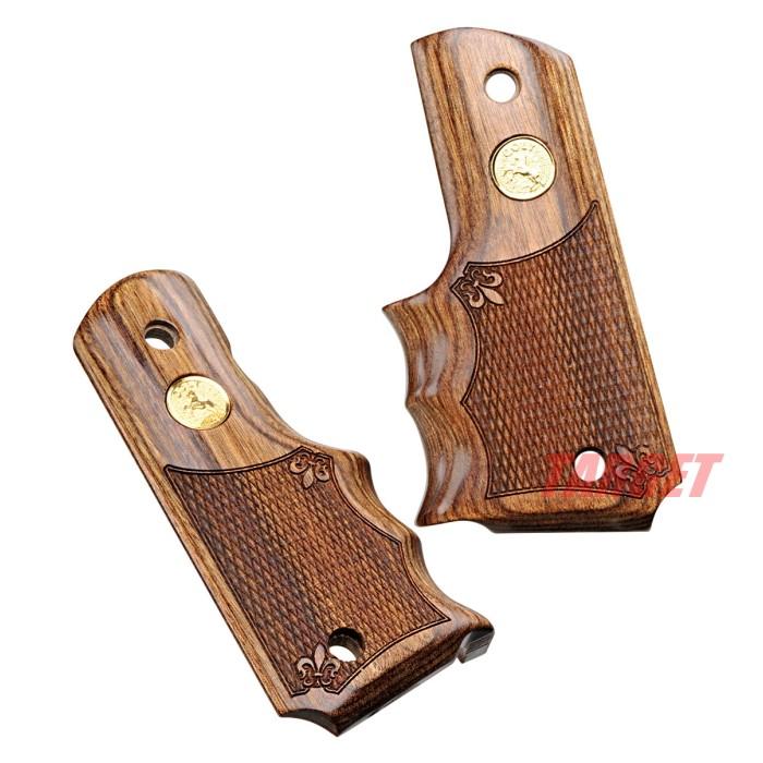 ☆アルタモント COLT M1911A1 ガバメント用 木製グリップ チェッカー