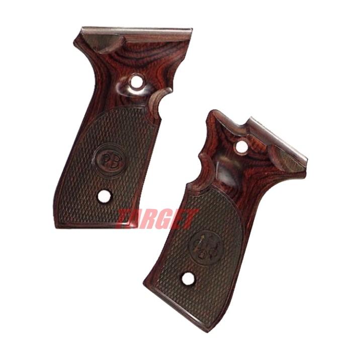 アルタモント ベレッタ M92F用 木製グリップ チェッカー パネル ロゴ