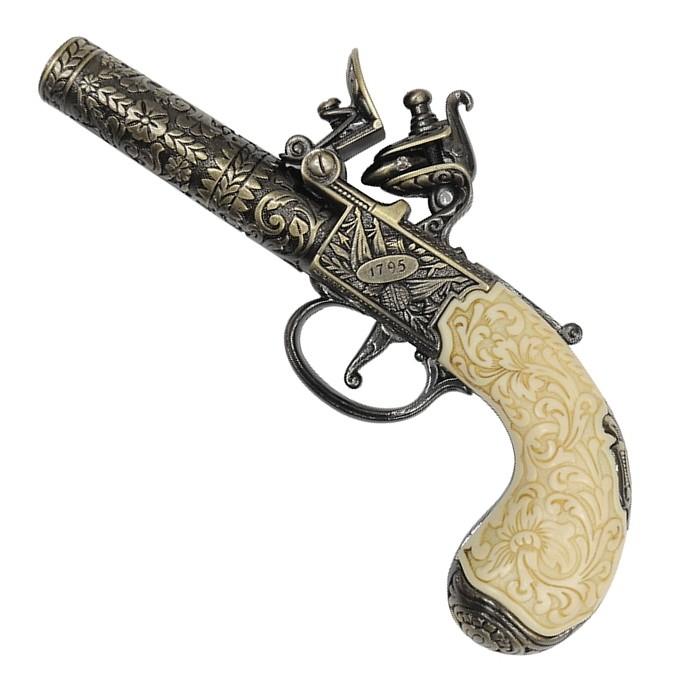 ☆DENIX フリントロック ポケットピストル ロンドン ゴールド 1098/L