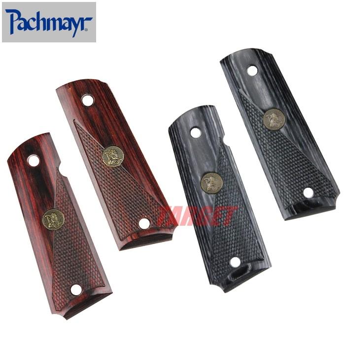 パックマイヤー 1911用 ラミネートウッド製 グリップ ハーフチェッカー