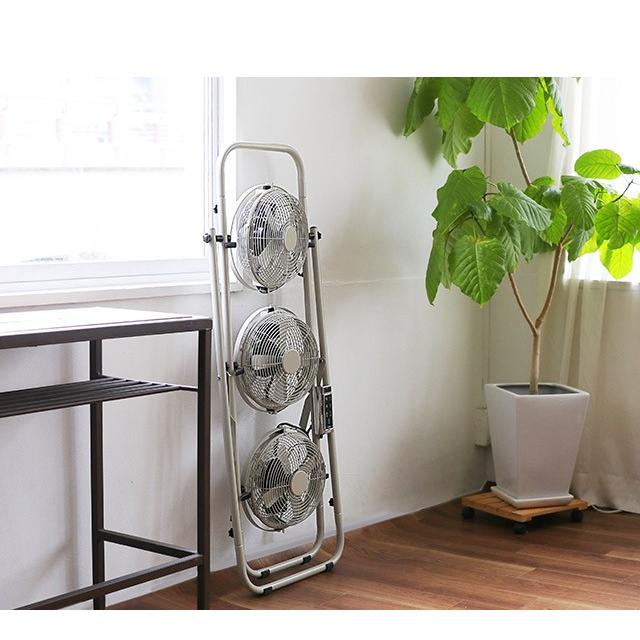 メタルトリプルファン8インチ PR-F034 縦型3連の扇風機