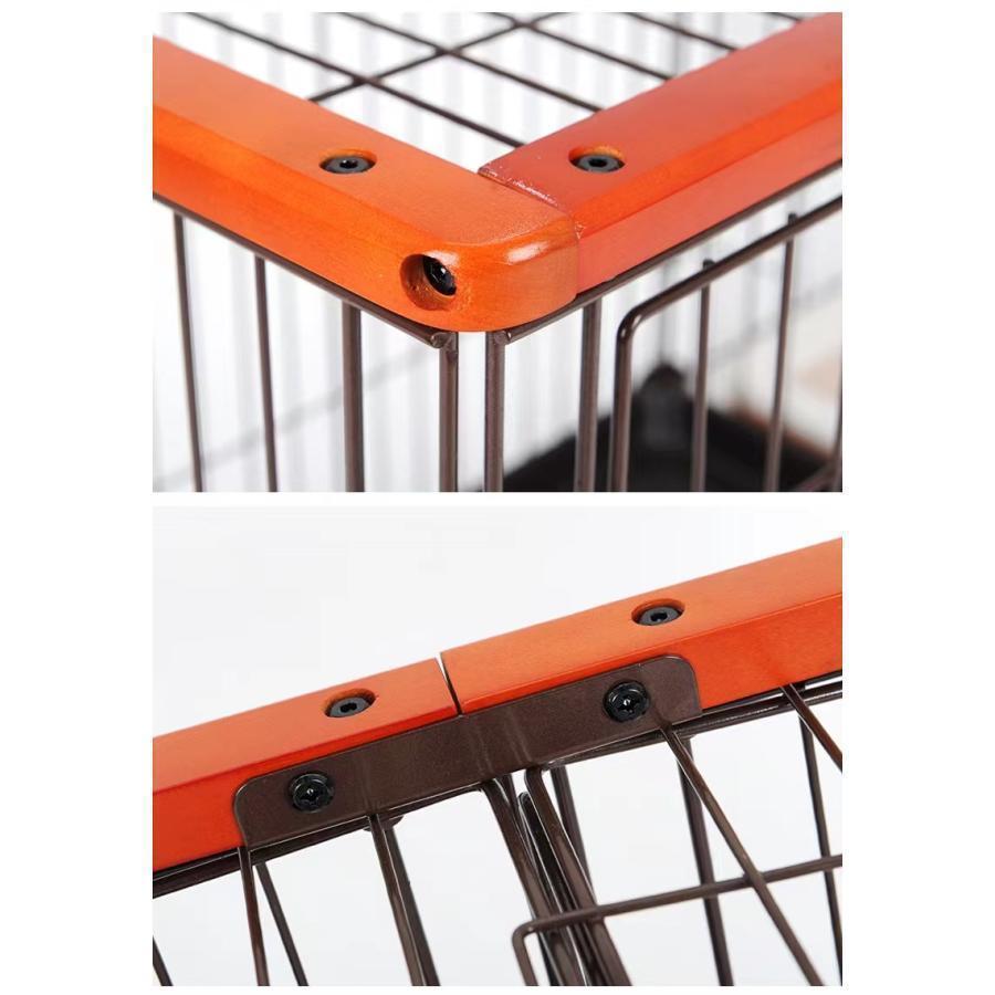 C10050-1M わんこ向け トイレ付きケージ 屋根面付 ツードア