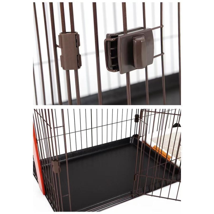 C10050-1M わんこ向け トイレ付きケージ 屋根面付 ツードア