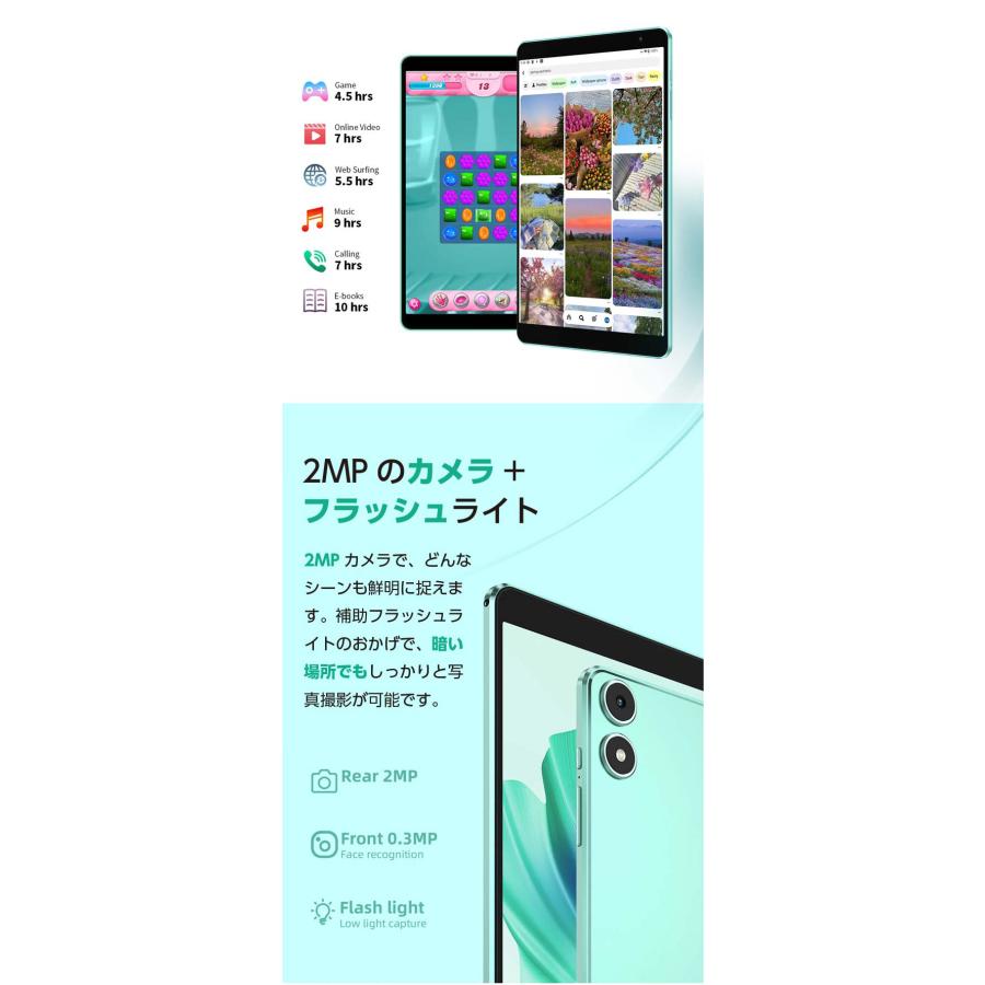 超パワフルな8インチ】|片手サイズ| タブレット タブレットPC