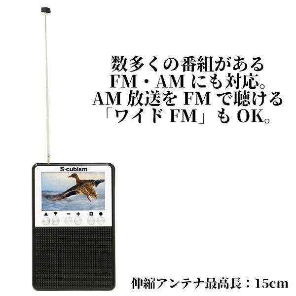 ポータブル液晶テレビ 3インチ ワンセグ TV AM FM ワイドFM ラジオ